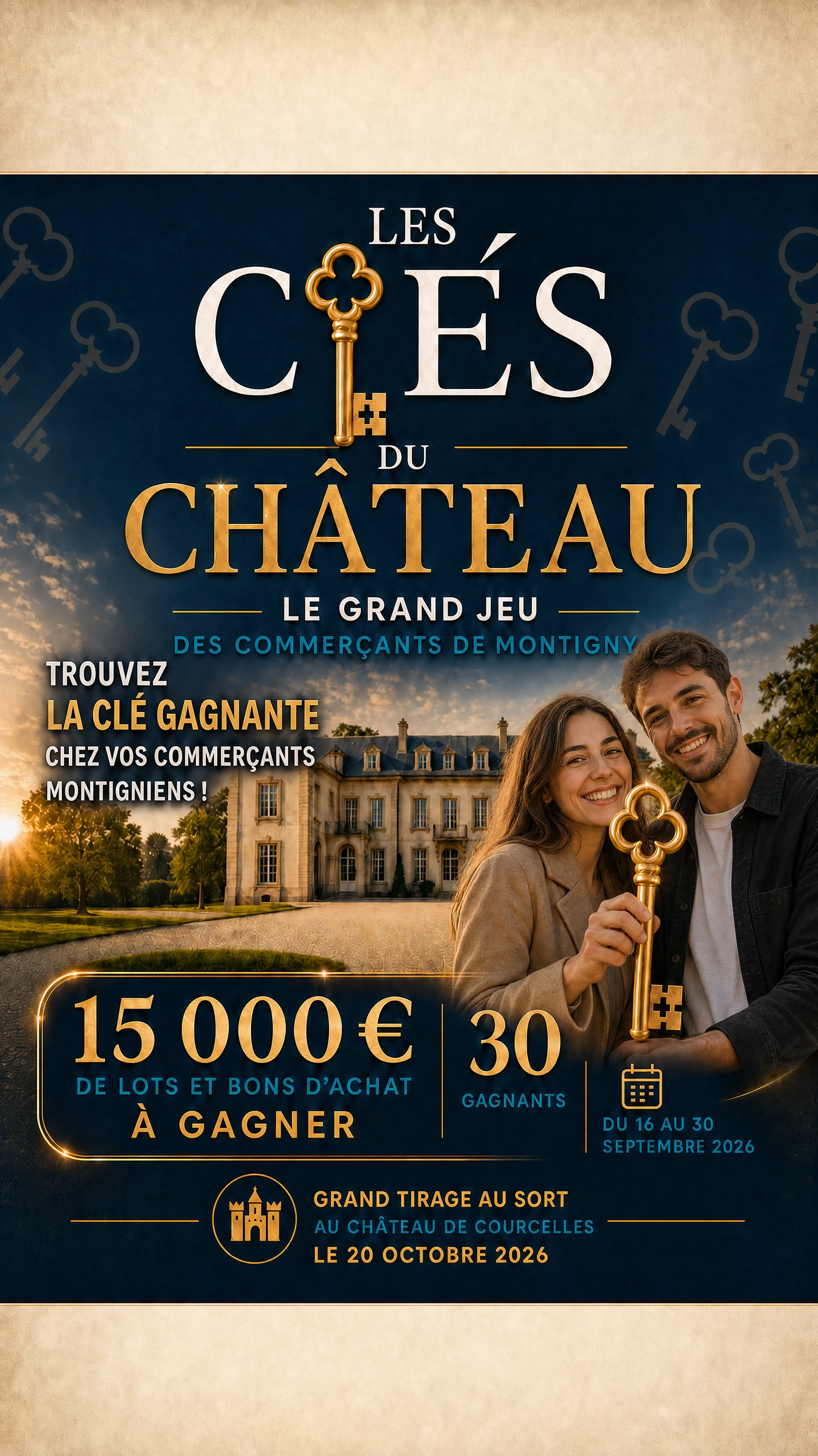 Affiche officielle du jeu Les Clés du Château 2026
